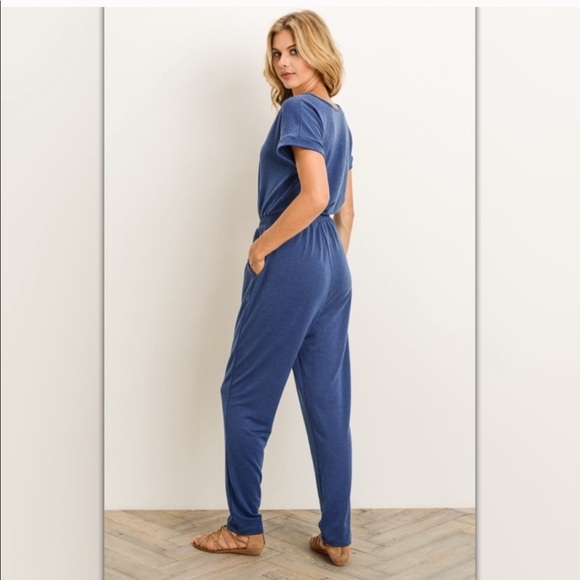 Denim Blue Jumpsuit - Picture 2 of 4